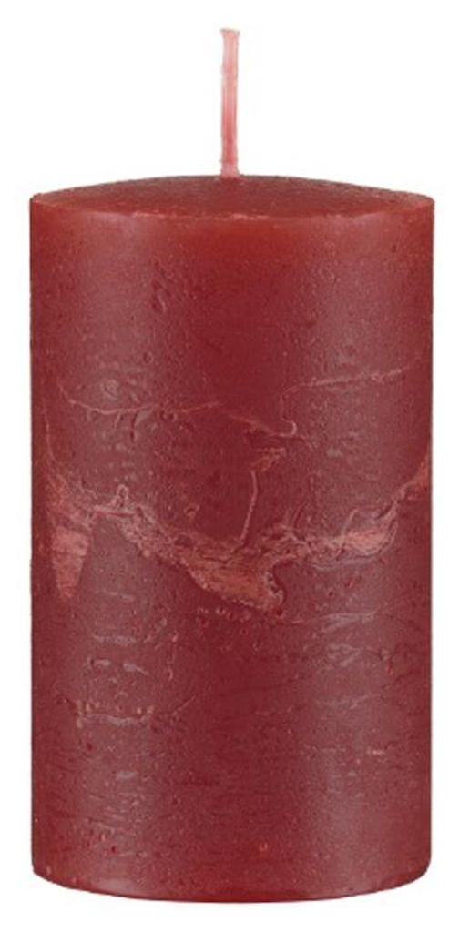 durchgefärbte Rustic Kerzen Weihnachtsrot 100 x Ø 70 mm, 1 Produktbild 