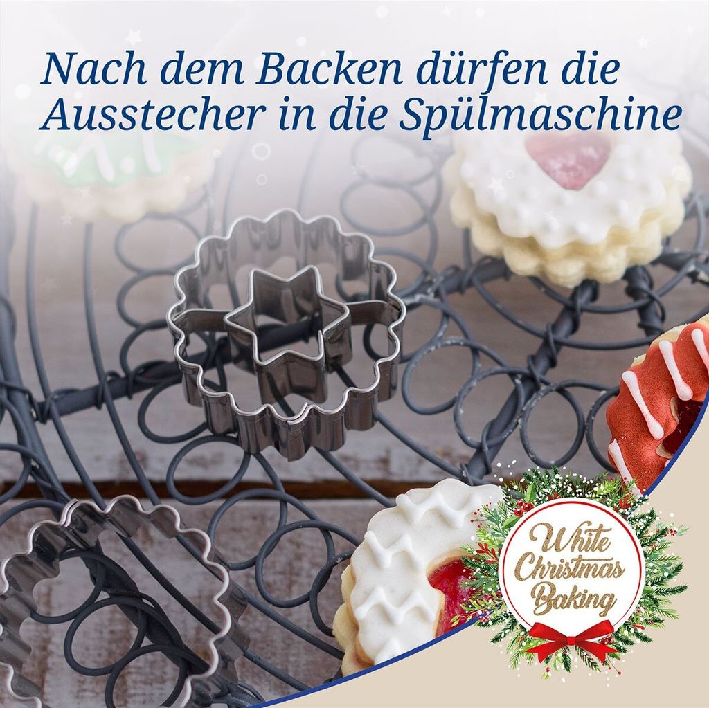 Dr. Oetker 5dílná sada mini lineckého cukroví z nerezové Obrázek produktu 6