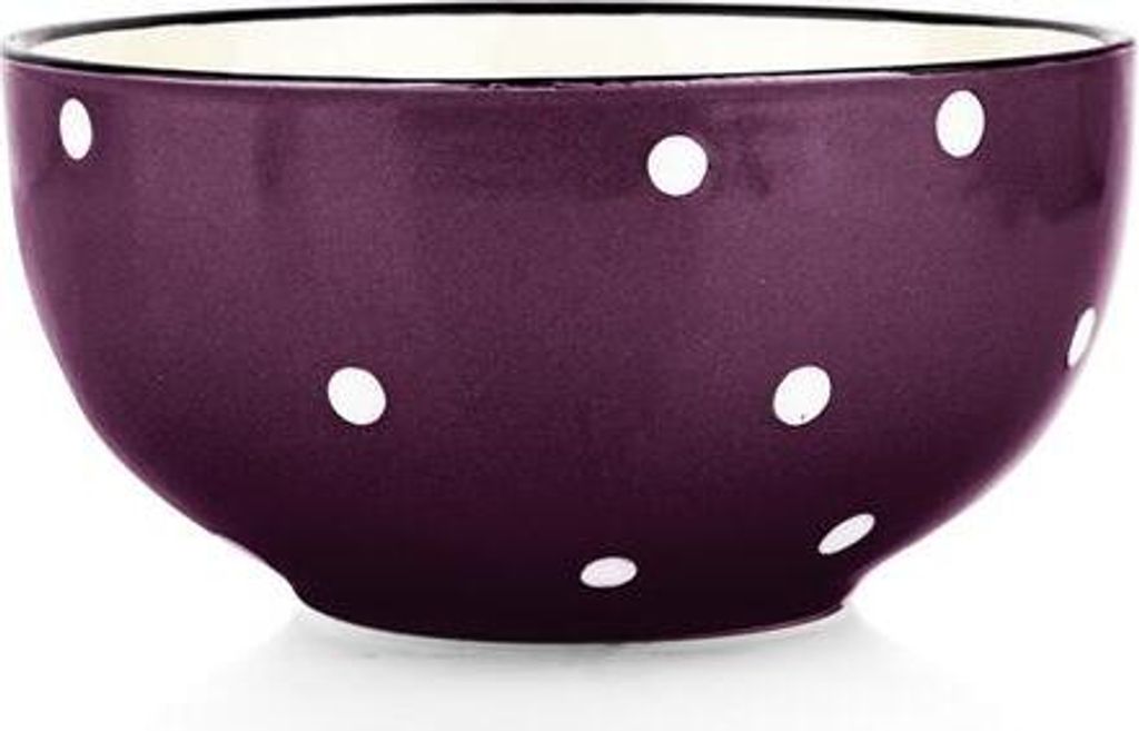 Ciotola Viola A Pois Bianchi, 490 Ml, 13 Cm In Immagine del prodotto 