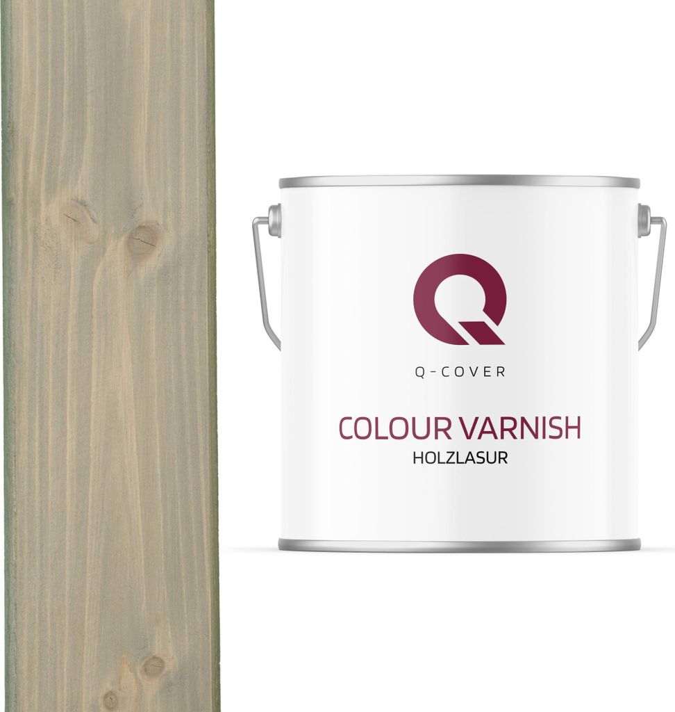 Holzlasur 5L Hellgrau Seidenmatt | Lasur für Holz außen & innen | Abperleffekt & UV-Schutz