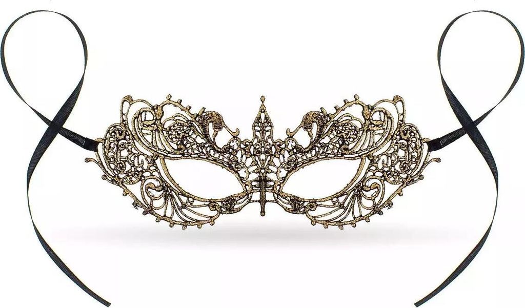 Openwork carnival mask in gold
