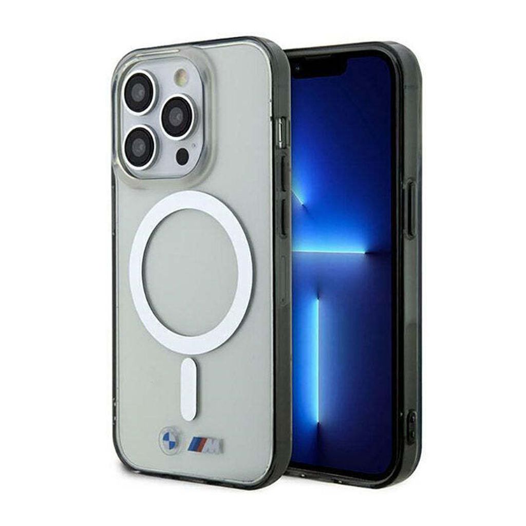 Bmw Silber Ring Magsafe Fall für Iphone 14 Pro Max - Transparent