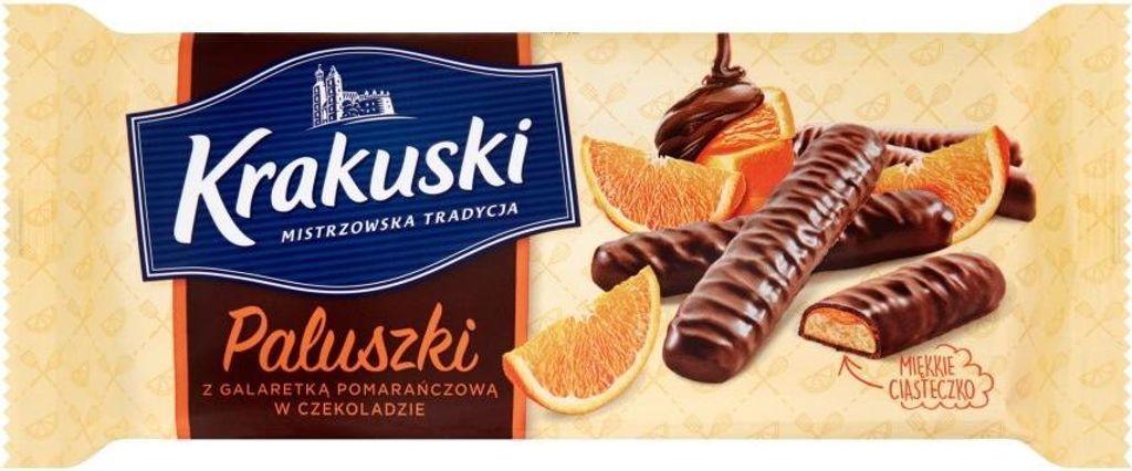 Krakuski Paluszki s pomerančovým želé v čokoládě 144 g Obrázek produktu 