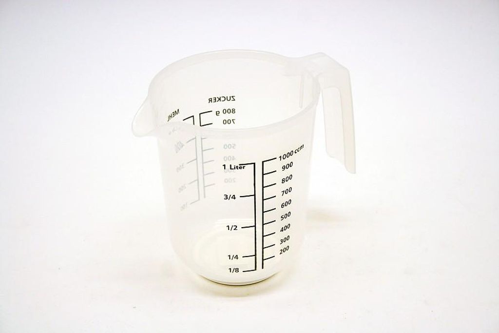 Schulz Meßkanne 1 Liter mit Druck aus PP mit Rutschgummi Produktbild 