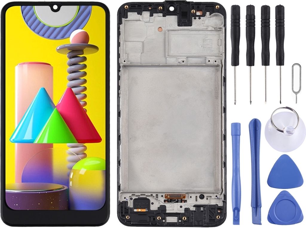 Für Samsung Galaxy M31 M315F Display Full LCD + Rahmen Produktbild 1