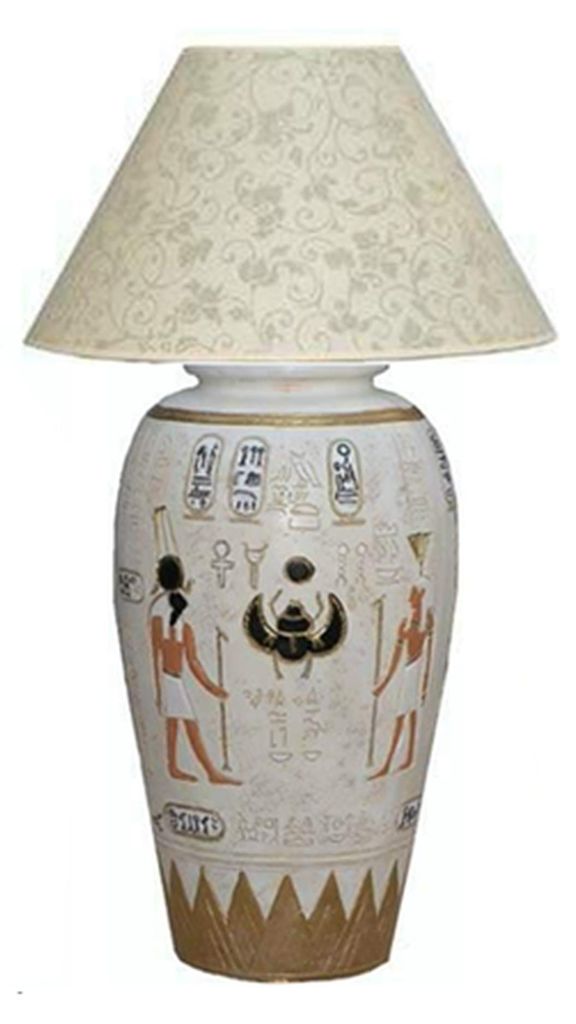 Stehleuchte Leuchte Lampe Figur Statue Skulptur 97cm Skulpturen Vase Schirm E65