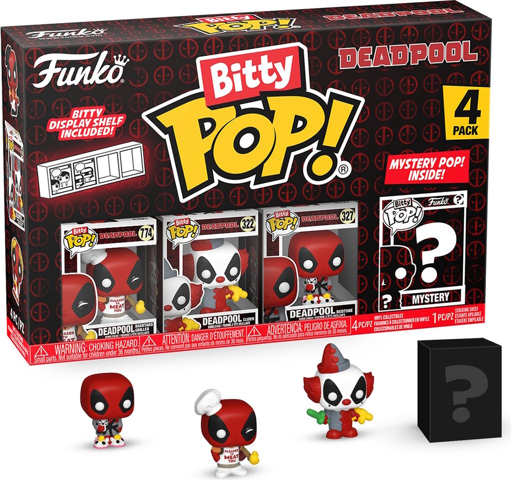 Blister 4 Figuren Bitty POP Marvel Deadpool Master Produktbild 