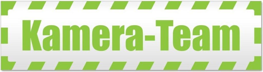 Kiwistar Kamera - Team gestreift Magnetschild Schild magnetisch - 60cm Lindgrün - Magnetfolie für Auto PKW Kfz