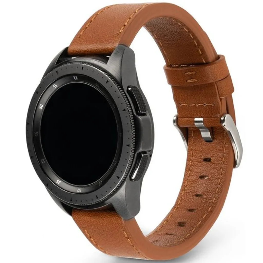 Bracelet Ringke Leather One en cuir véritable brun pour Galaxy Watch 3
