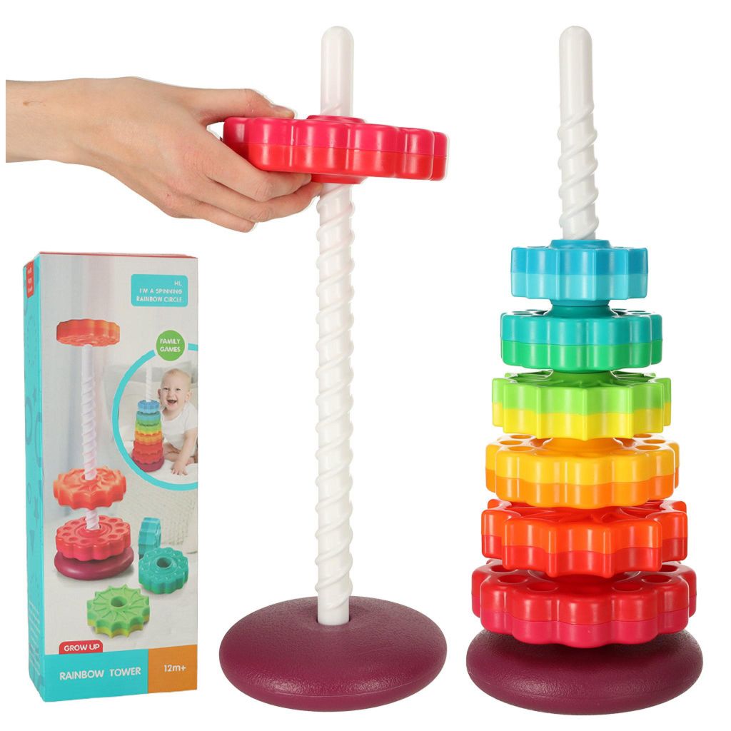 Spirale girandola piramidale torre arcobaleno da impilare Immagine del prodotto 