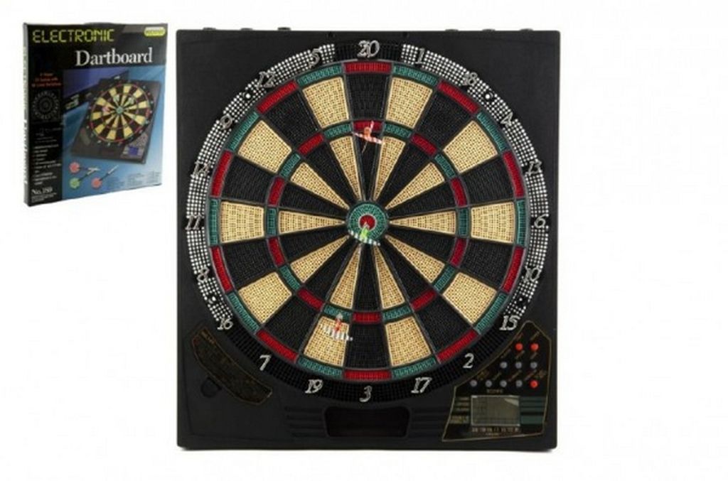 Elektronický terč digitální plast 42cm + 6 šipek na baterie