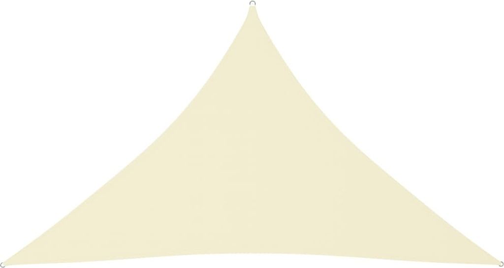 The Living Store Sonnensegel Oxford-Gewebe Dreieckig 3x3x4,24 m Cremeweiß