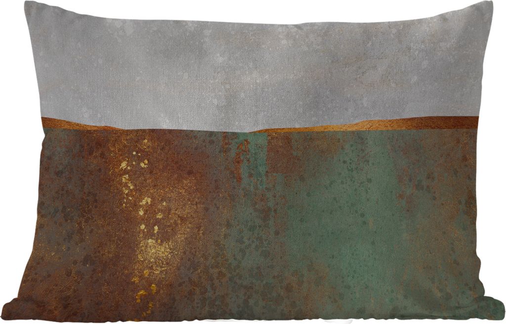 MuchoWow Outdoor Kissen - Abstrakt - Luxus - Gold - 60x40 cm - Wetterfest - Lounge Kissen - Zierkissen - Kissen für Innenräume