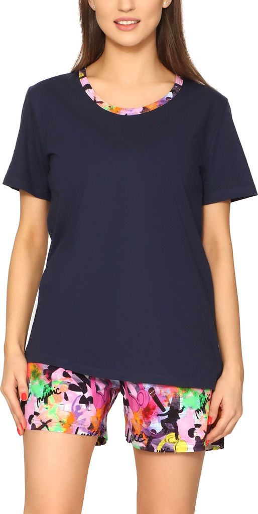 Merry Style Damen Schlafanzug MS10-396 (Marineblau Tanzen, S)