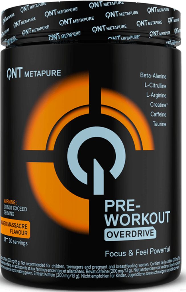QNT Pre-Workout Overdrive (30 Serv) Mango Massacre - Pre-Workout - Pre-Workout Booster