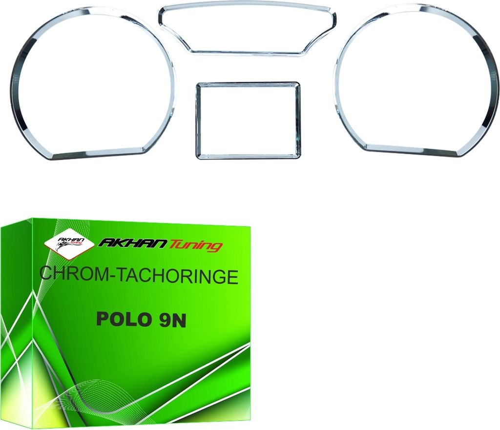 TR10P9N - Chrom Tachoringe Geeignet für Polo IV (9N) 2001-2005