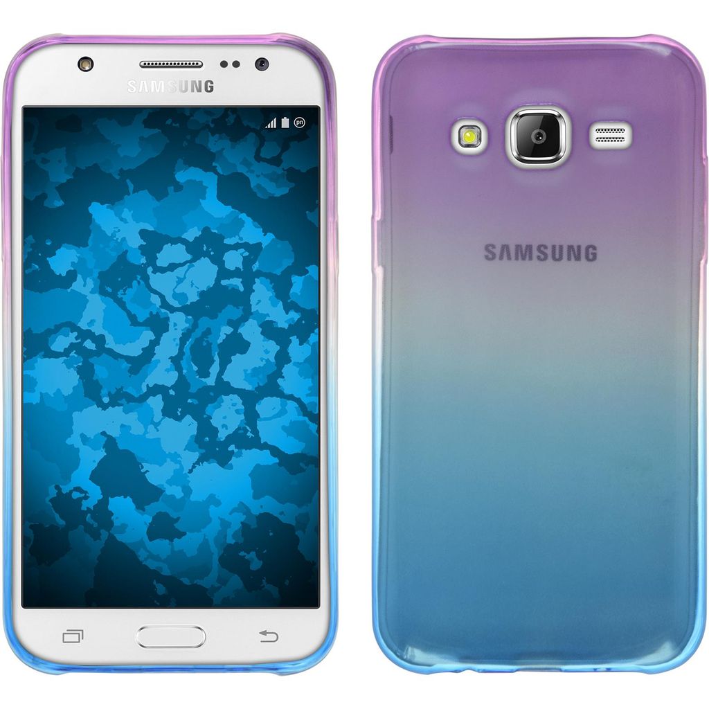 PhoneNatic Case kompatibel mit Samsung Galaxy J7 (2015 / J700) - Design:04 Silikon Hülle Ombrè + 2 Schutzfolien