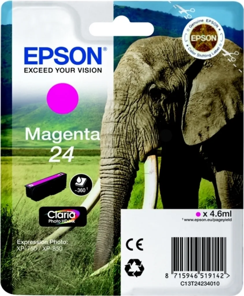 Cartouche Epson 24 Magenta : Finissez-en avec les Couleurs Ternes