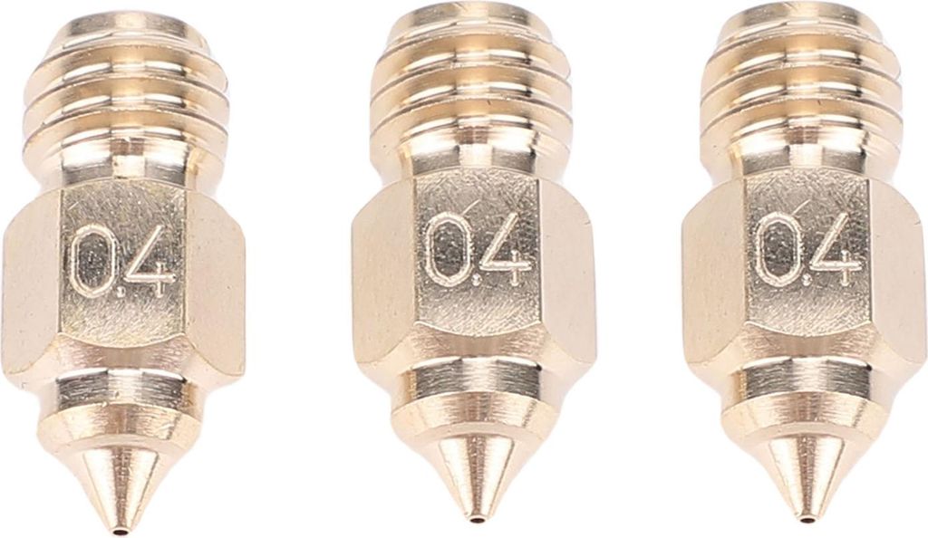 3 Stück 0,4 mm Hotend-Düsen-Ersatz für Ender 5 Max 3D-Drucker, Messing mit hoher Härte