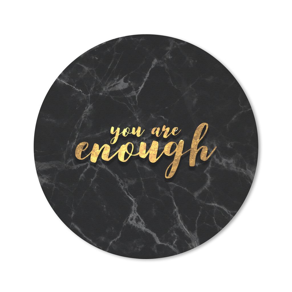 MuchoWow Mauspad Mousepad Zitate - Selbstvertrauen - Gold - Marmor 40x40 cm - Mousepads - Maus Mat - Pad - Mausunterlage - Schreibtisch Accessoires