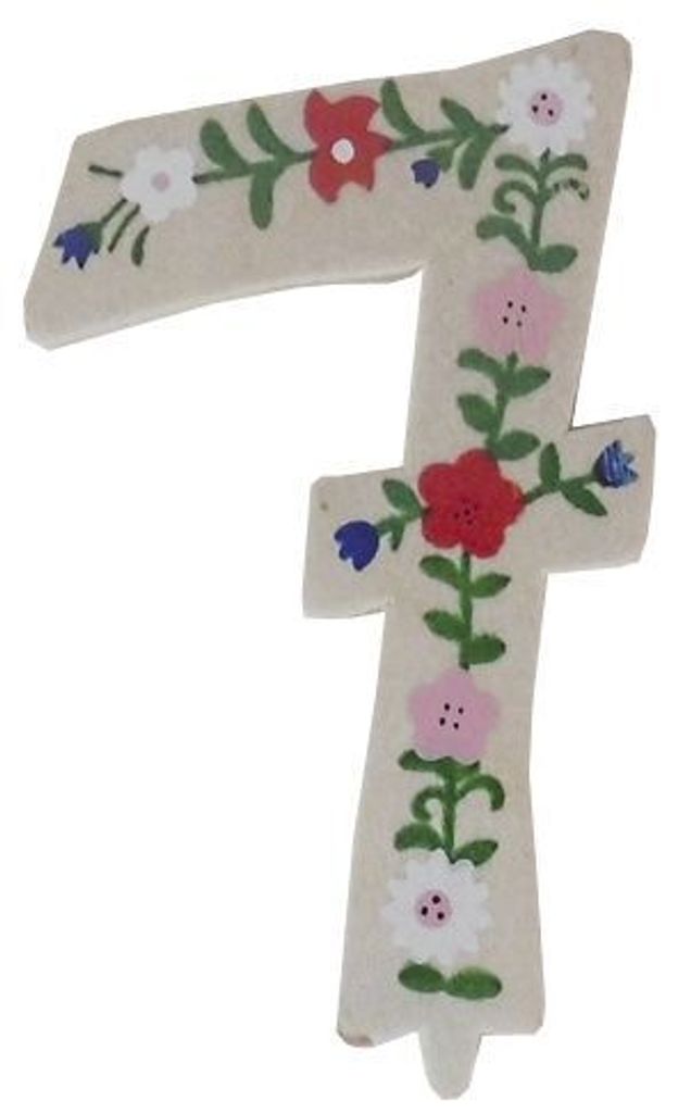 Geburtstagszahl "7" - Holz, 10 cm, 1 St. Produktbild 