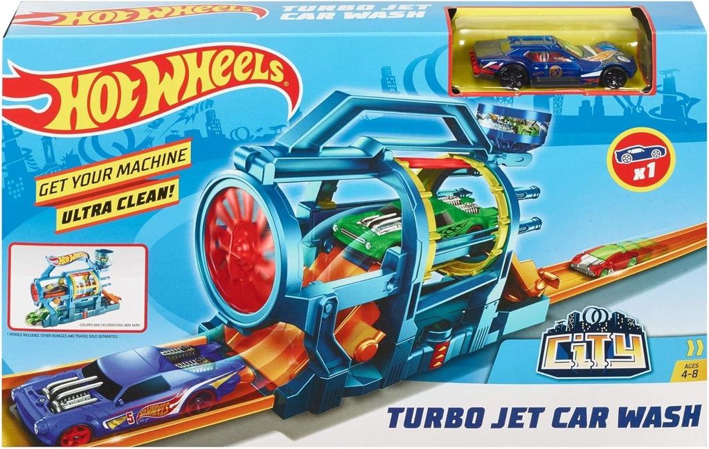 Hot Wheels Herní set Dráha s autíčkem - Turbo Jet Car Wash. Obrázek produktu 