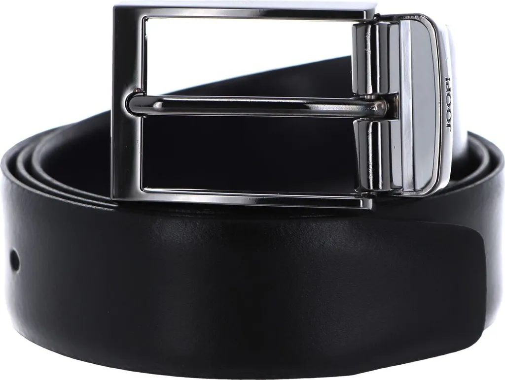 JOOP! Cintura Pelle Reversibile 3.5cm - Nero/Blu Scuro W80