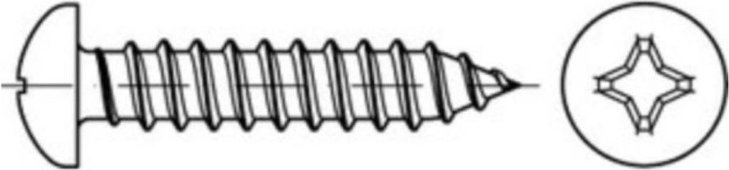 Reyher Blechschrauben ISO 7049 A 2 5,5 x 32 -C-H A 2 (250 Stück)