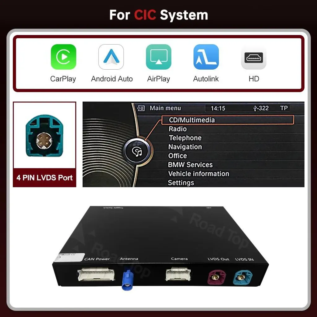 Module Intégration Android Auto et CarPlay pour BMW Série 6 G32 CIC