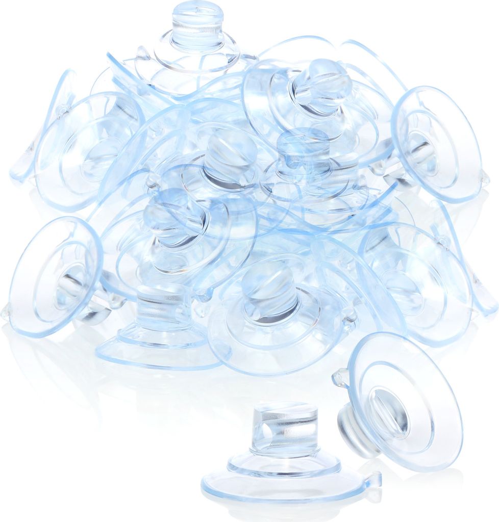 com-four 40x Saugnapfhalter mit Kabel-Schlitz, transparent für Lichterkette und Fenster-Dekoration für Weihnachten, Ostern, Silvester - Saugnap...