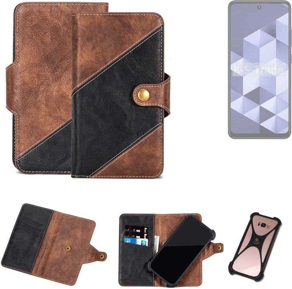 K-S-Trade Handyhülle Schutzhülle Bookstyle Case kompatibel mit HMD Vibe Klapphülle Cover Hülle Schutztasche 1x