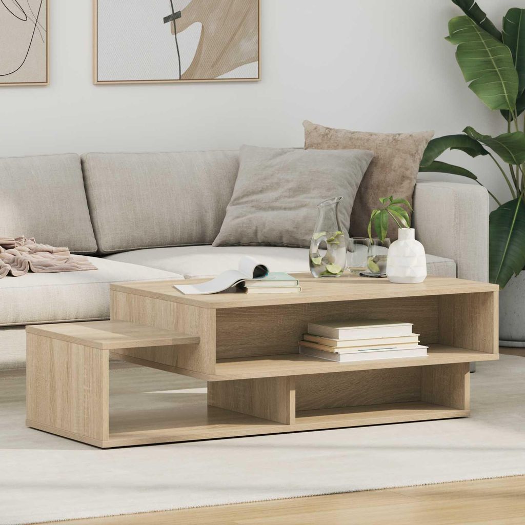 "Schlussverkauf" Couchtisch 1 PC - Modernen Stil - Kaffeetisch - Sonoma-Eiche 105x50x32,5 cm Holzwerkstoff C9518