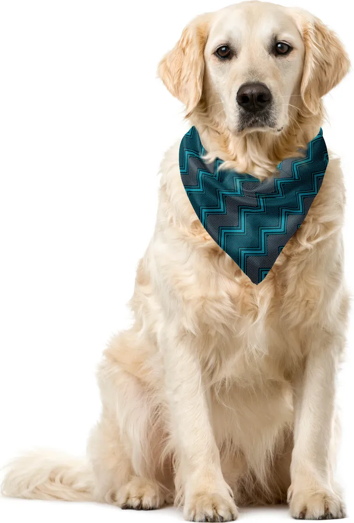 ABAKUHAUS Bandana Cane Blu Petrolio - Accessorio Pet Fashion 55cm - 1