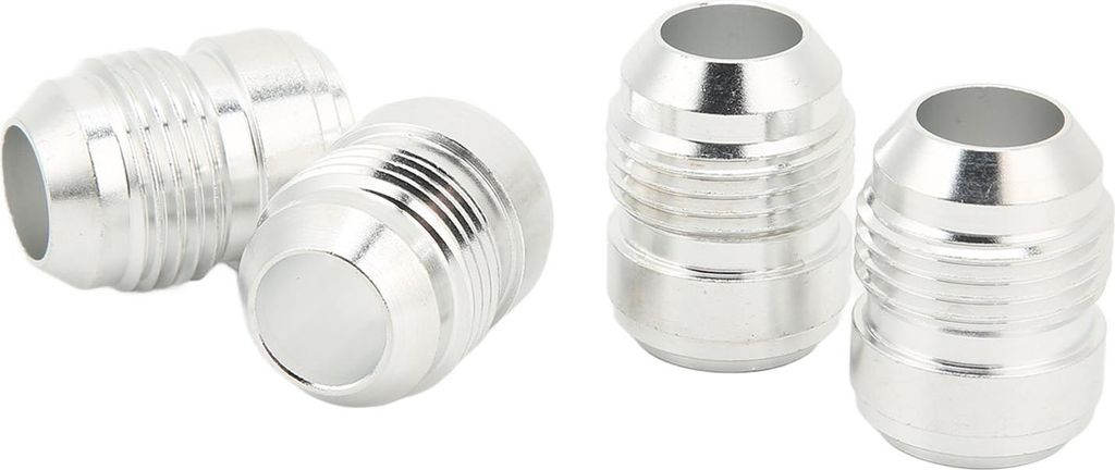 4 Stück 10AN Anschweiß-Spundverschraubung 3/4-Zoll-Gewinde Aluminiumlegierung Außenschlauch-Endadapter