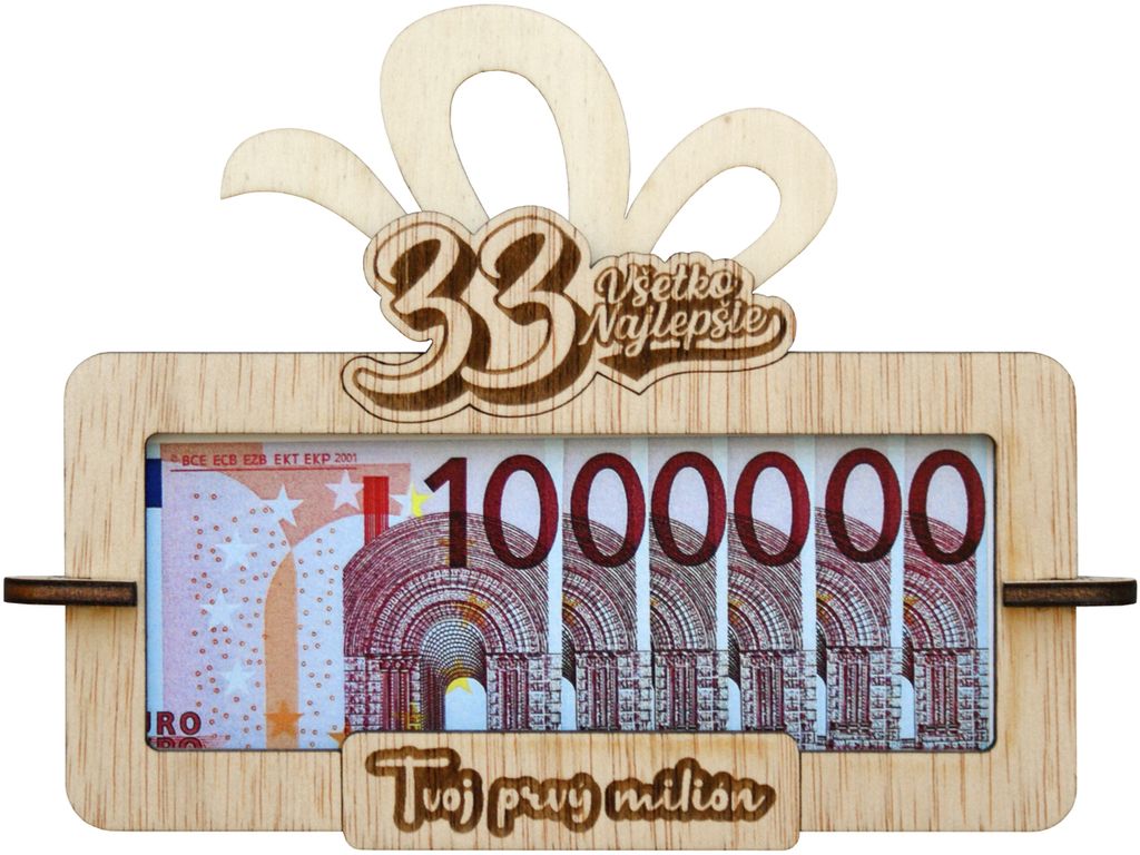 Tabuľka na peniaze Tvoj prvý milión k 33 Obrázok produktu 