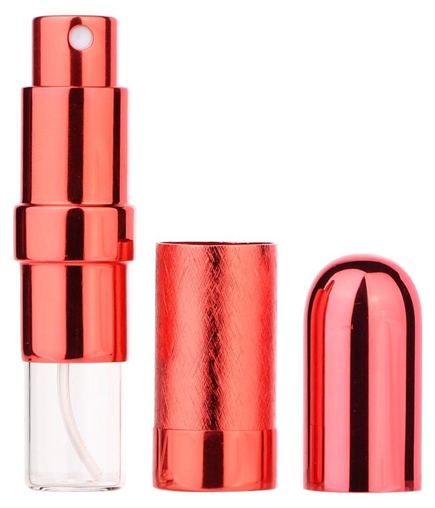 6 ml Nachfüllbare Parfüm-Sprühflasche mit Glaseinsatz, leerer Parfümzerstäuber, rot