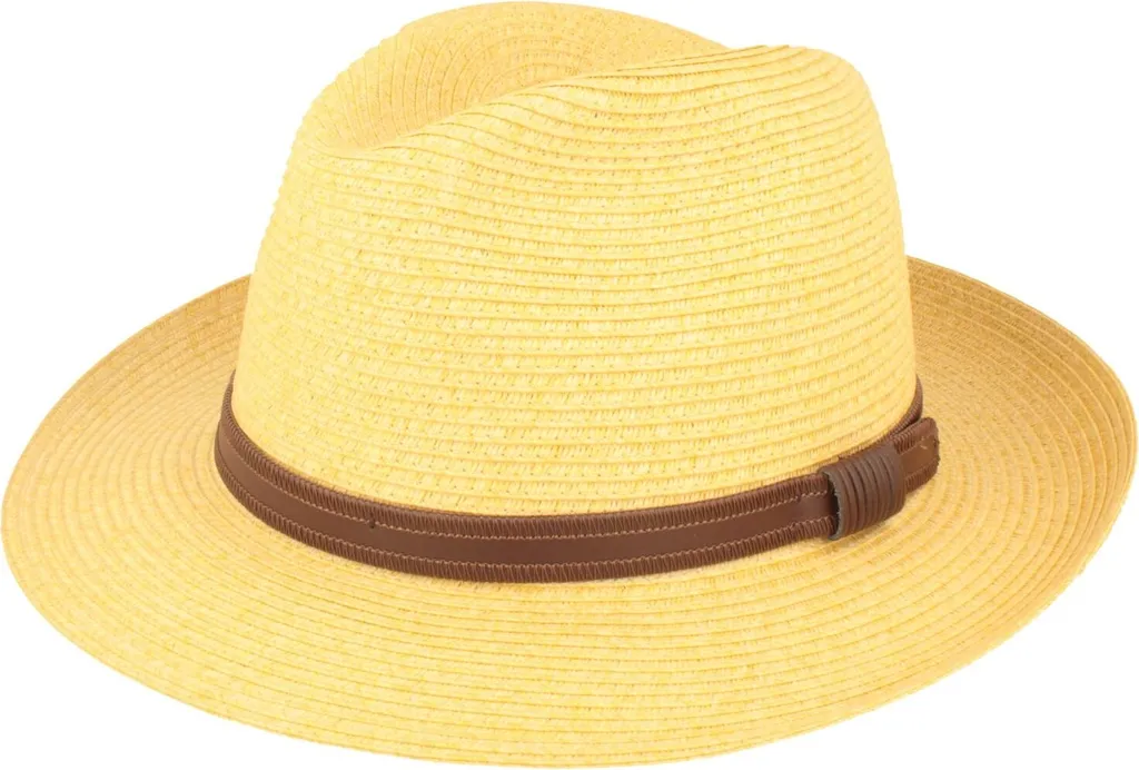 Cappello di paglia Bogart Cappello da valigia in Pelle finta con protezione UV 50+ di Hut-Breiter