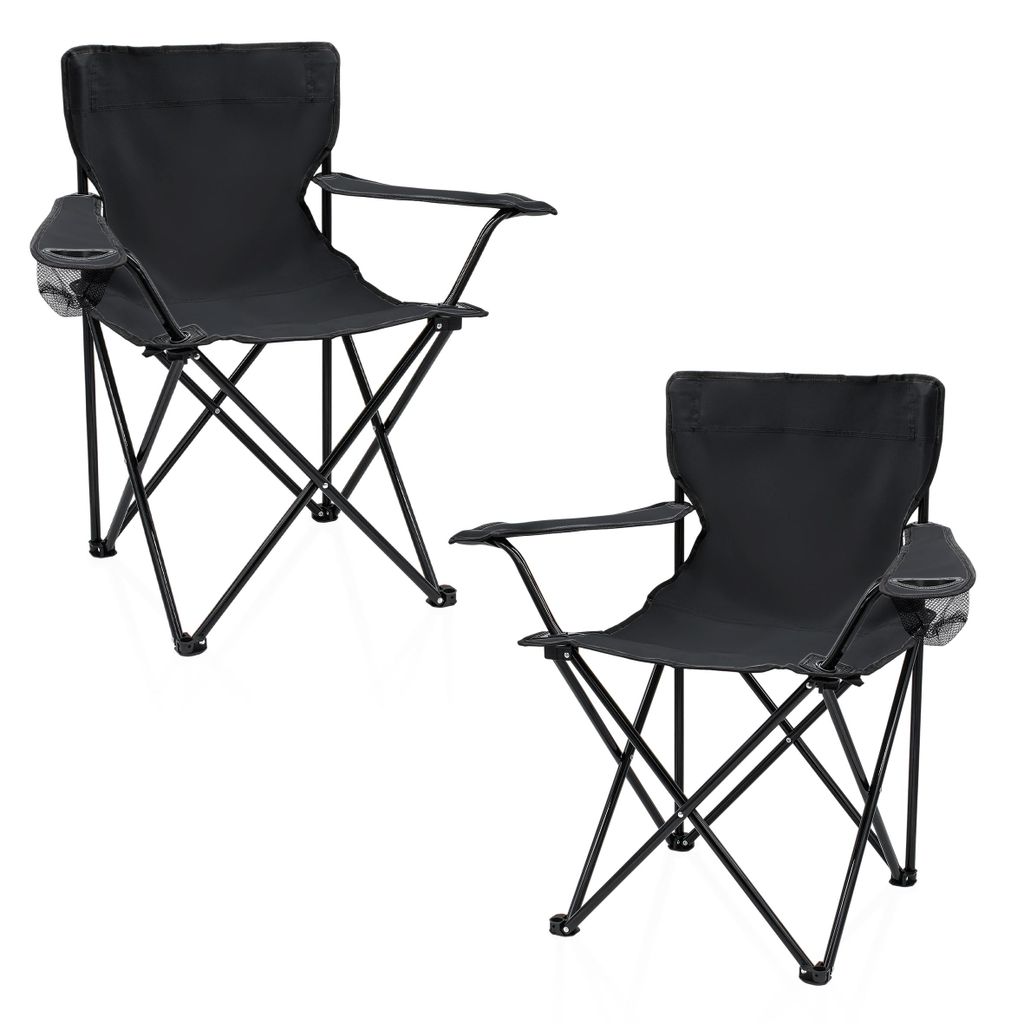 3.12 # Confezione da 2 # Sedia da campeggio nera - 2 pezzi Immagine del prodotto 