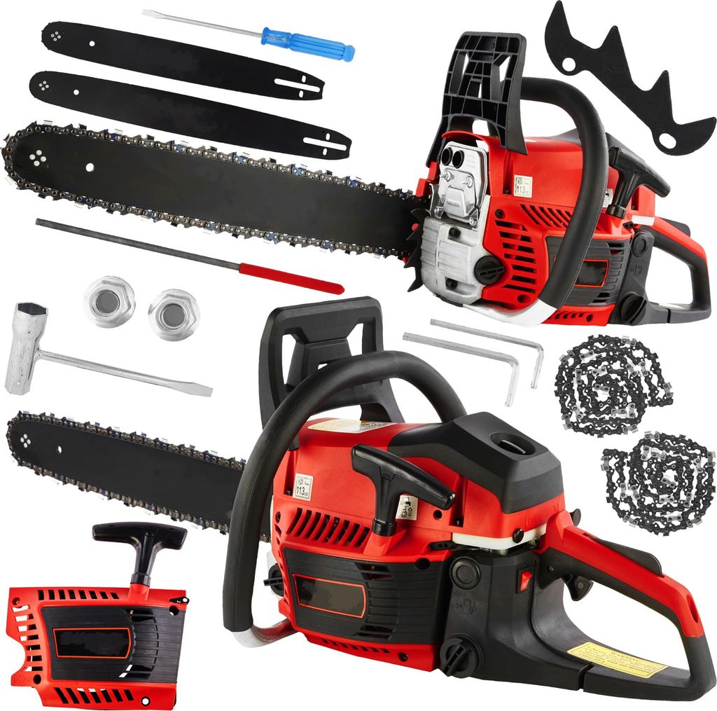 Benzin Kettensäge 5,9PS KD5017 Profi Forst- und Gartensäge Motorsäge Holz 45 cm