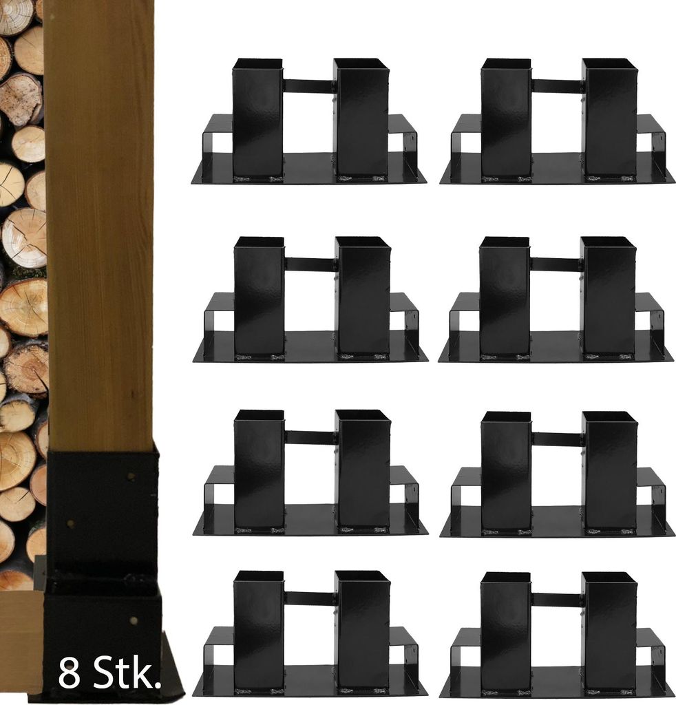 Holzstapelhilfe 8 Stk. Halterung 34 x 10 cm lackierter Produktbild 