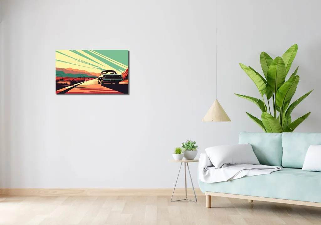 Tableau Décoratif Désert et Chemin Sauvage - Impression 70x40 cm - 2