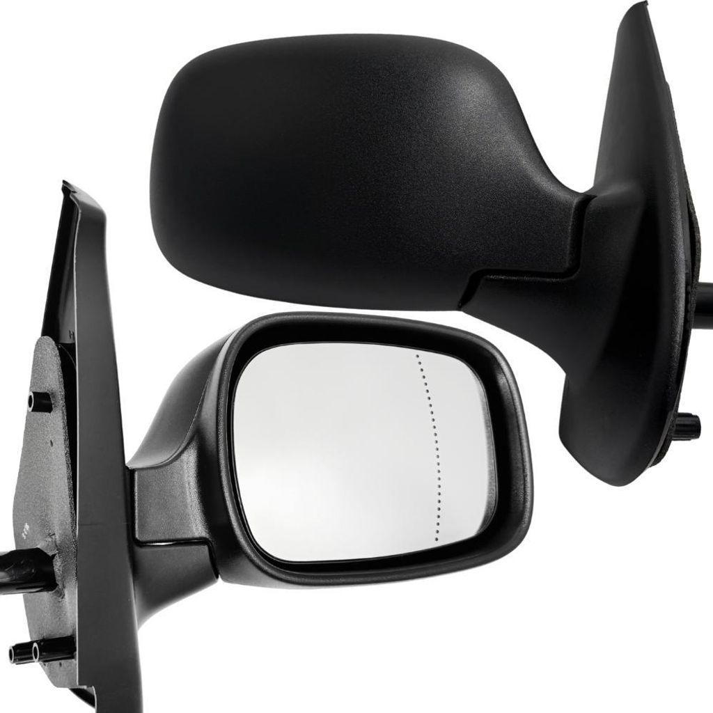 BILMAX Rechts Außenspiegel Ersatz für Renault Kangoo 2003–2007, Manuell verstellbar, Manuell einklappbar, Schwarz, Unbeheizt (Beifahrerseite)