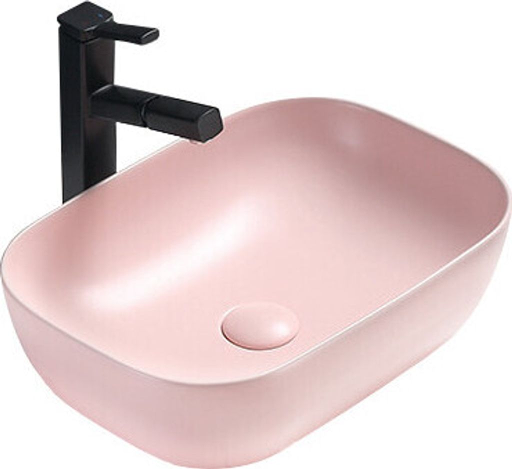 Mexen Rita Aufsatzwaschbecken 45 x 32 cm, Rosa matt - 21084544