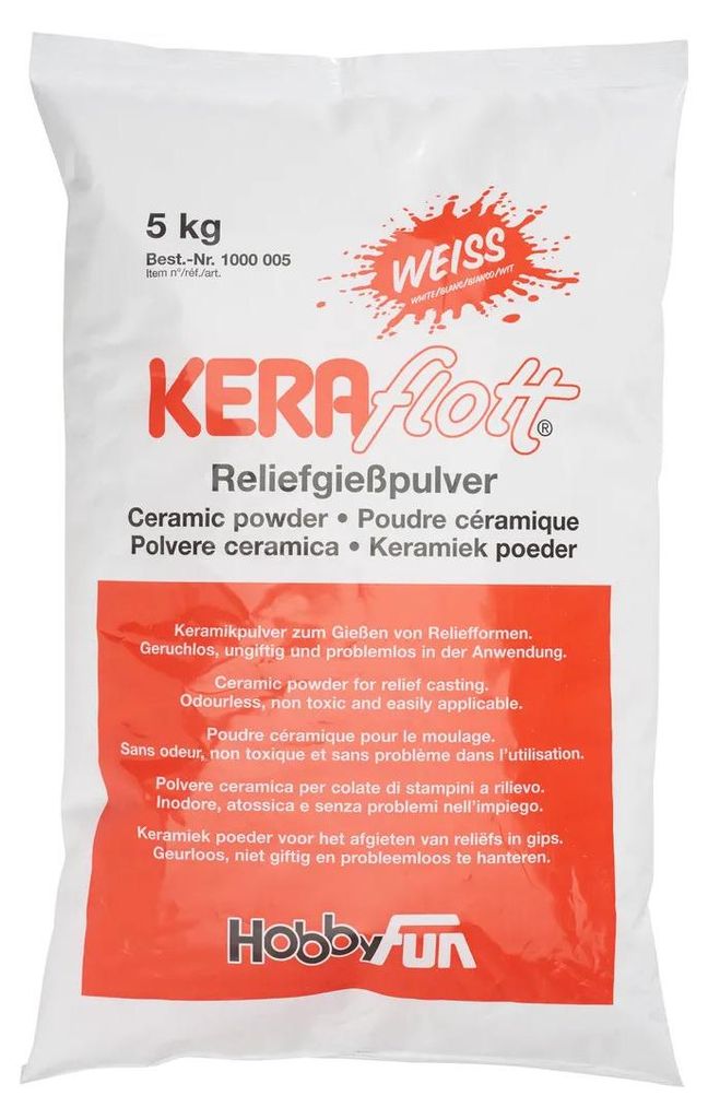 HobbyFun Keraflott bílá odlévací hmota na bázi sádry 5000g Obrázek produktu 
