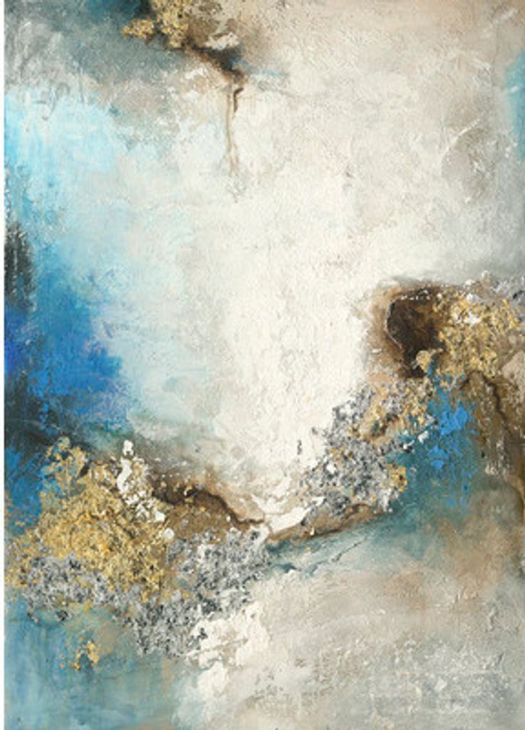 Leinwandbild Original Blue-Brown-Gold IV 50x70 cm