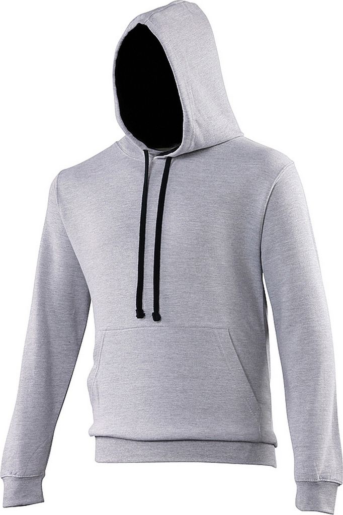 Awdis Kapuzenpullover / Kapuzen-Sweatshirt RW165 (L) (Grau meliert/Schwarz)