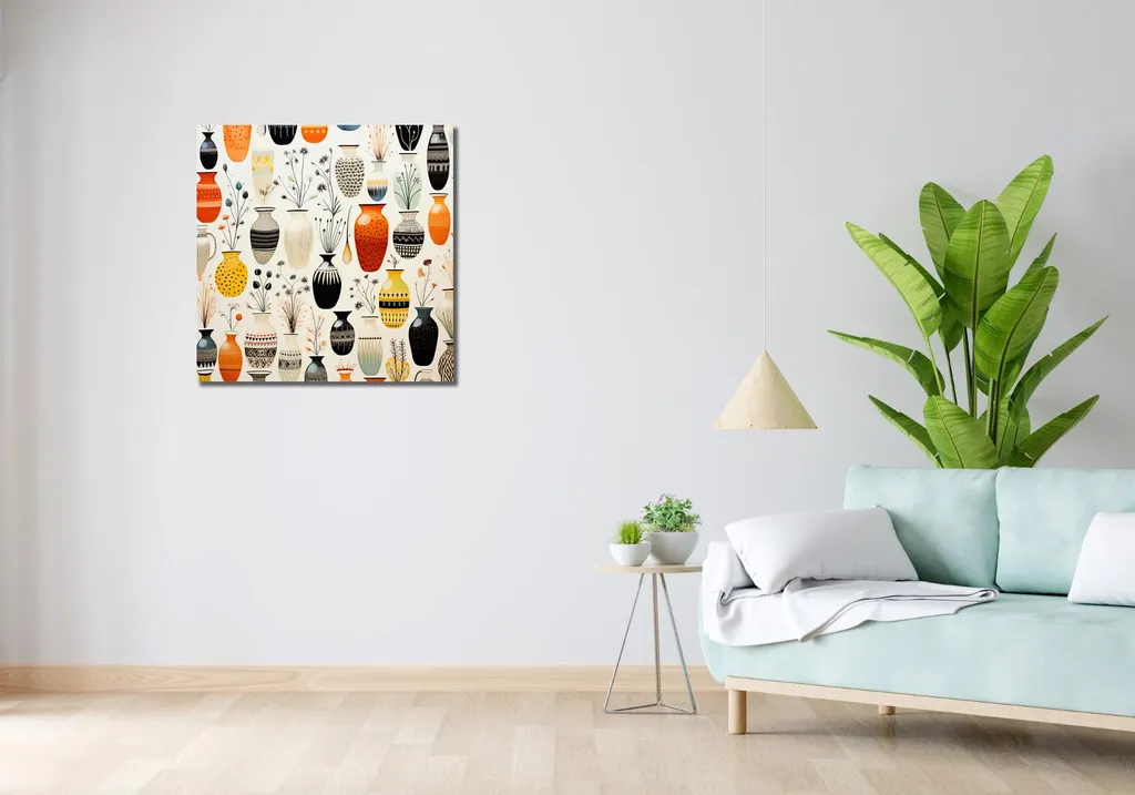 Quadro 70x70 cm Sinfonia di vasi - 2