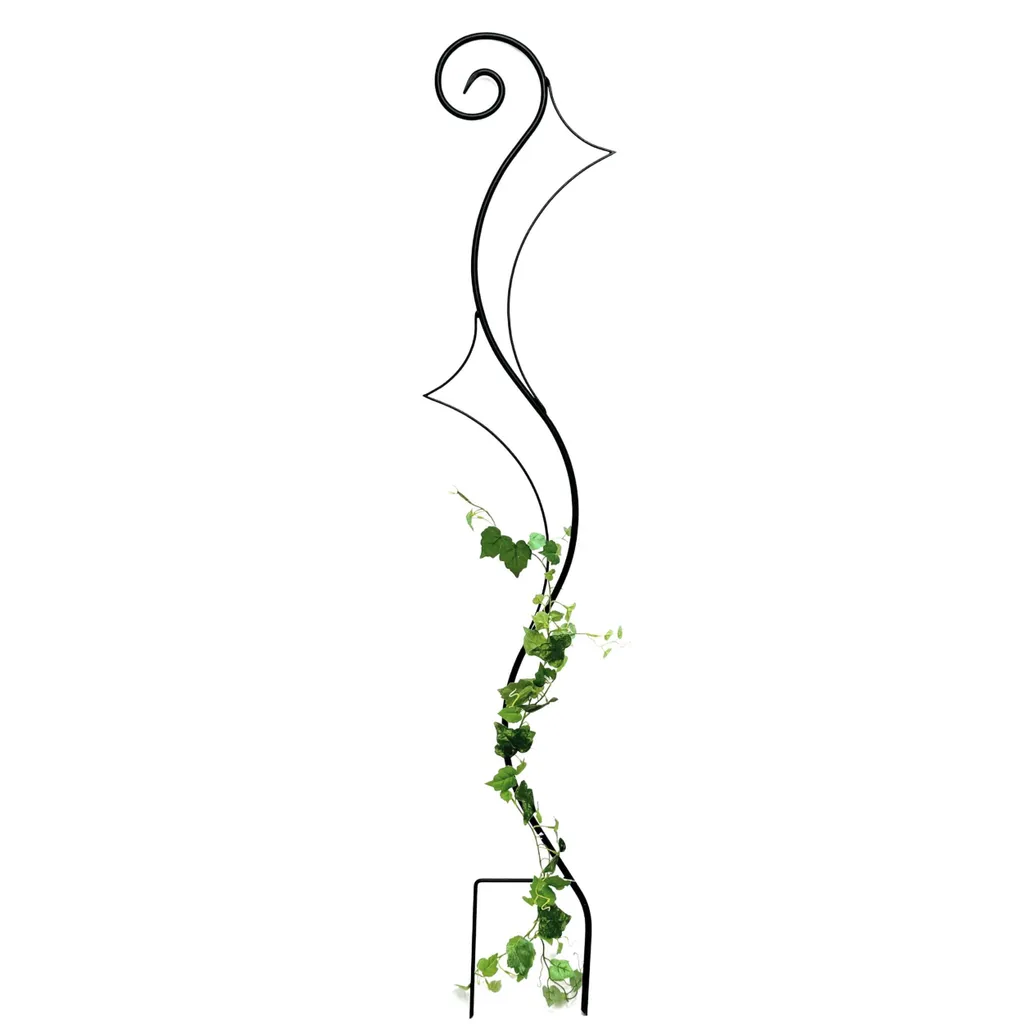 Treillis de Jardin pour Plantes Grimpantes 145 cm - Déco Extérieure Noir