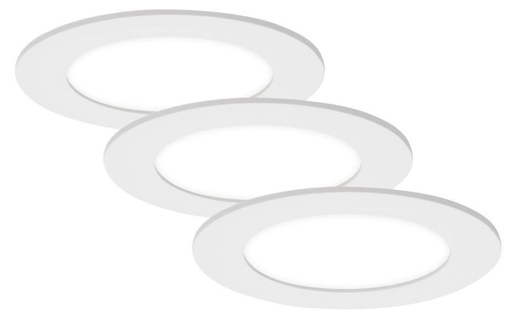 Lampada da incasso a LED per bagno, set da 3 IP44 7W bianco Immagine del prodotto 