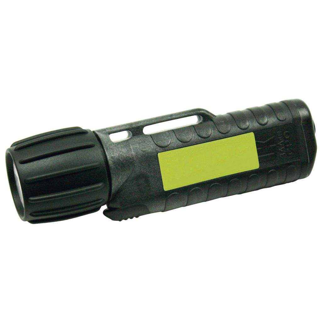UK Helmlampe 3AA eLED CPO, ES Frontschalter, schwarz, nachl. Streifen 10014N